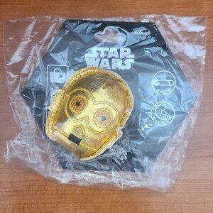 *3 for $30* C-3PO Plush Metallic Pin From Japan - Star Wars - Tomy Arts